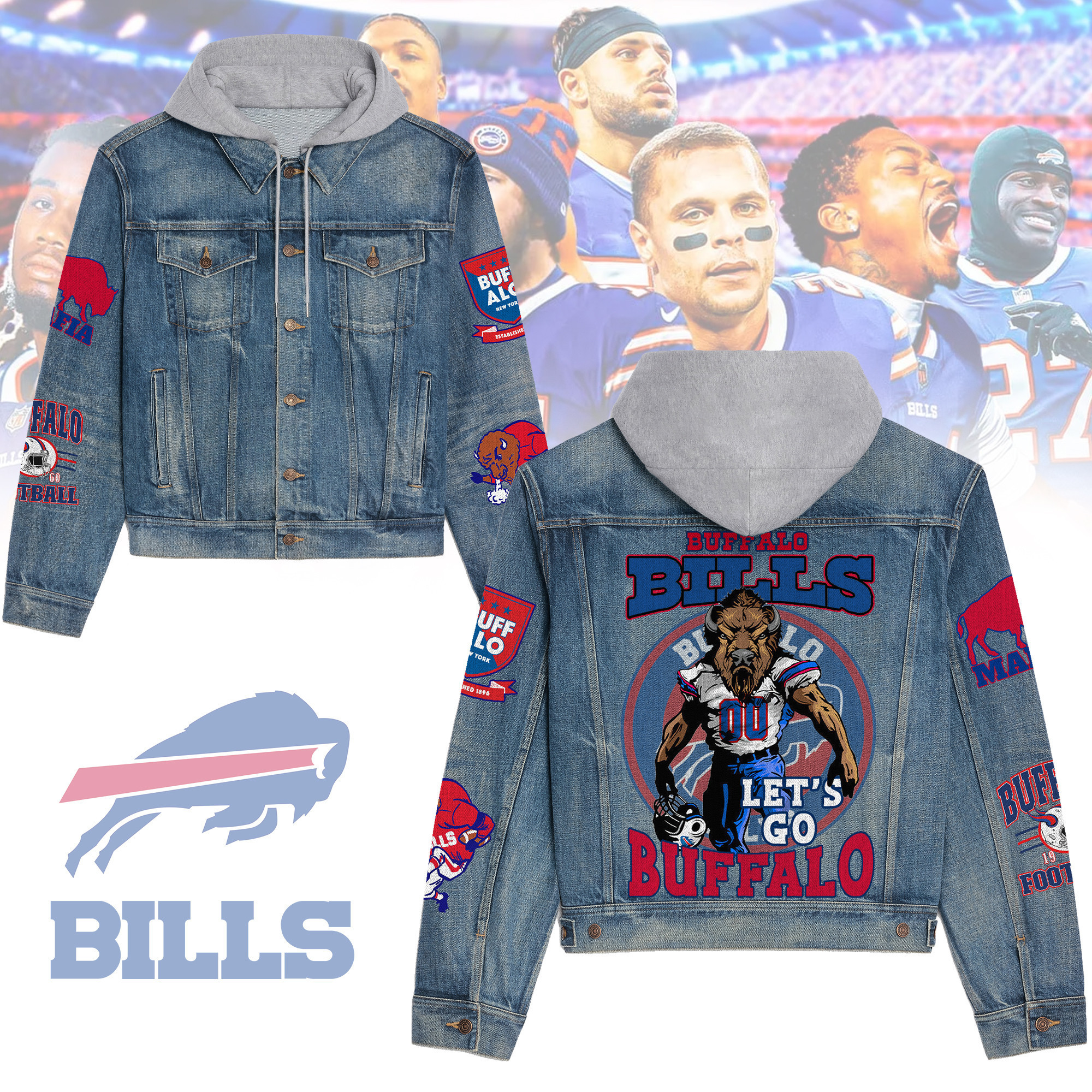 Buffalo Bills Premium Fall Fashion Denim Jackets For Men Women New Collection