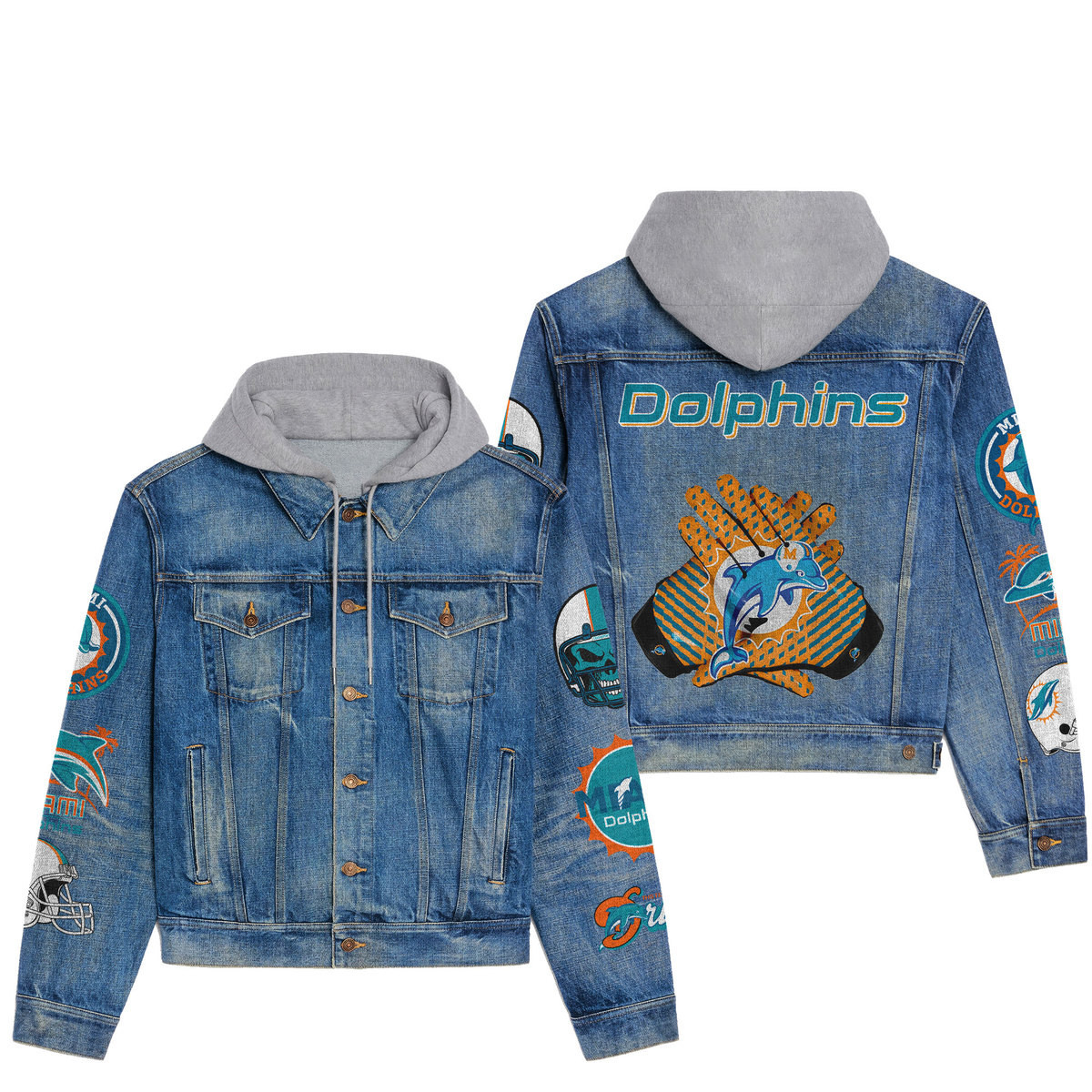 Miami Dolphins Premium Fall Fashion Denim Jackets For Men Women Best Jacket 2025 New Collection