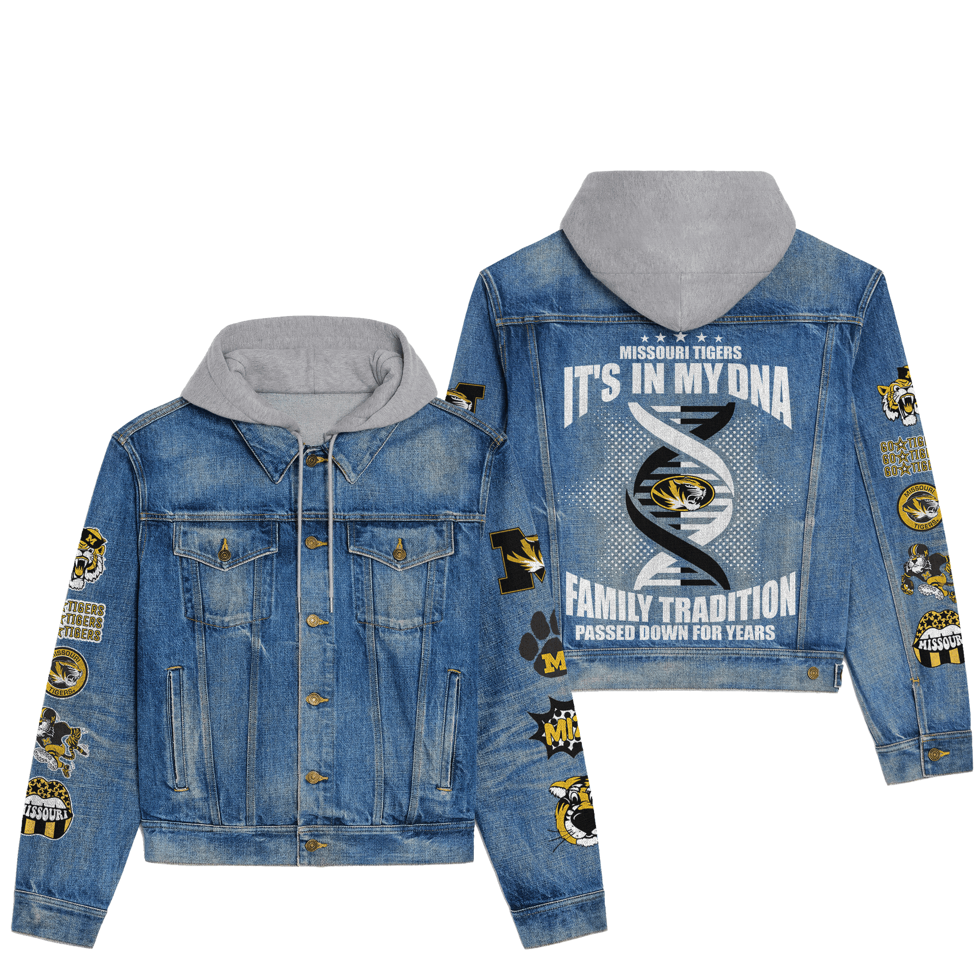 Missouri Tigers Premium Hooded Denim Jacket For Men Women Collection Fall And Winter 2025