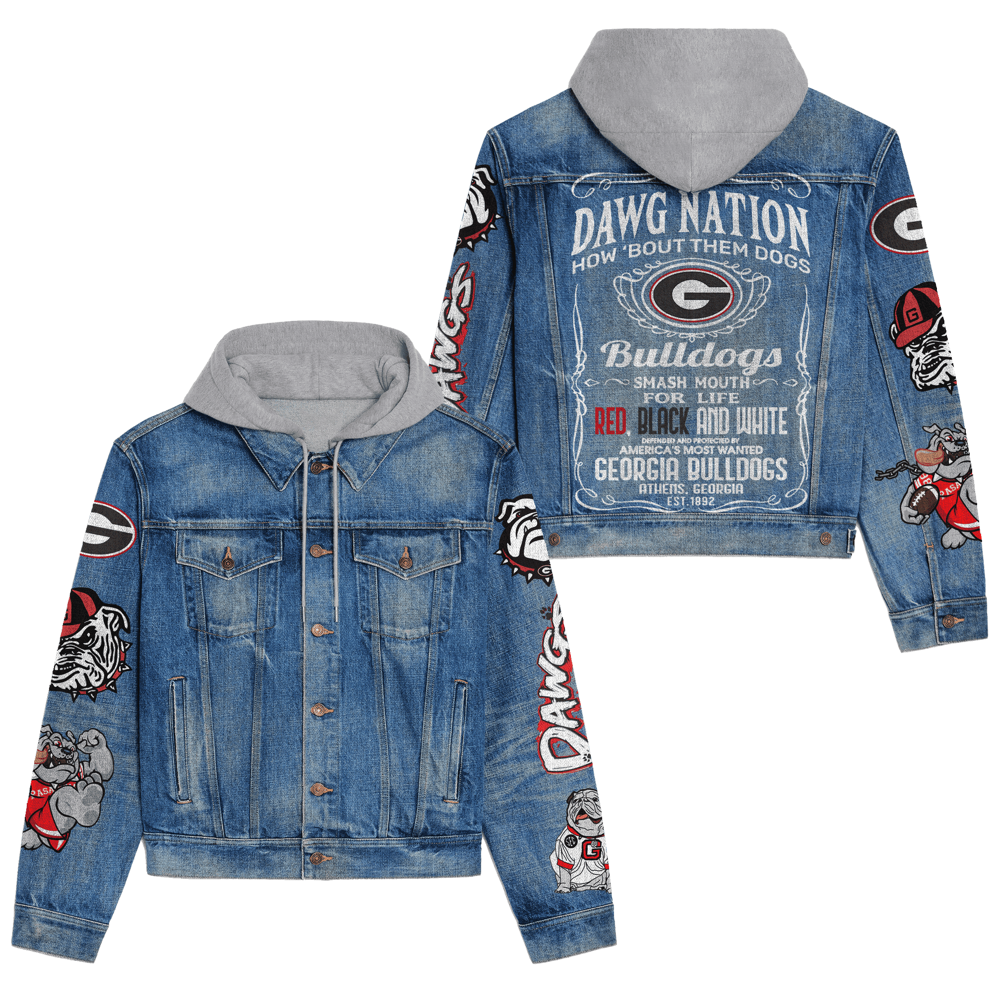 Georgia Bulldogs Premium Fall Fashion Denim Jackets For Men Women Best Jacket 2025