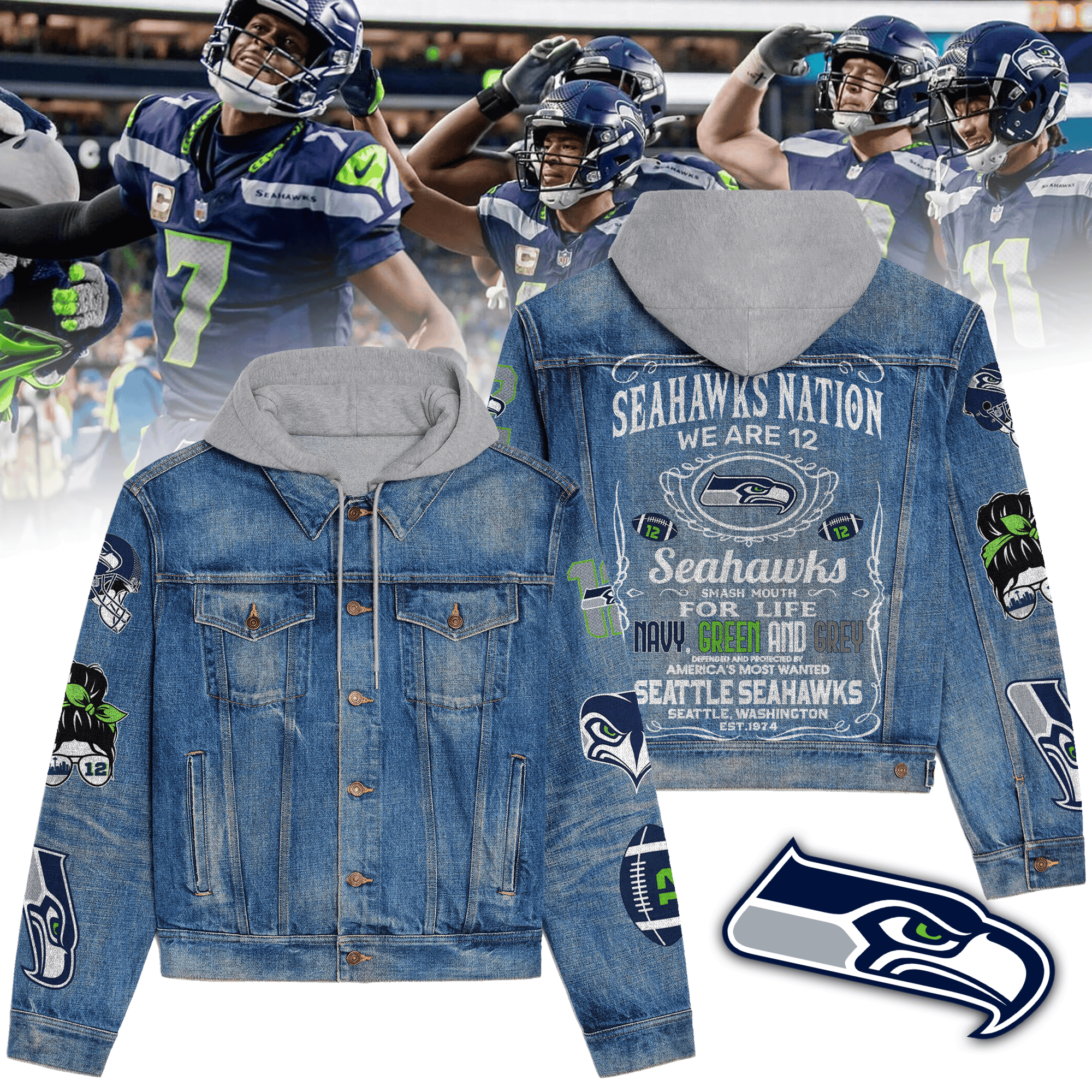 Seattle Seahawks Premium Fall Fashion Denim Jackets For Men Women Best Jacket 2025