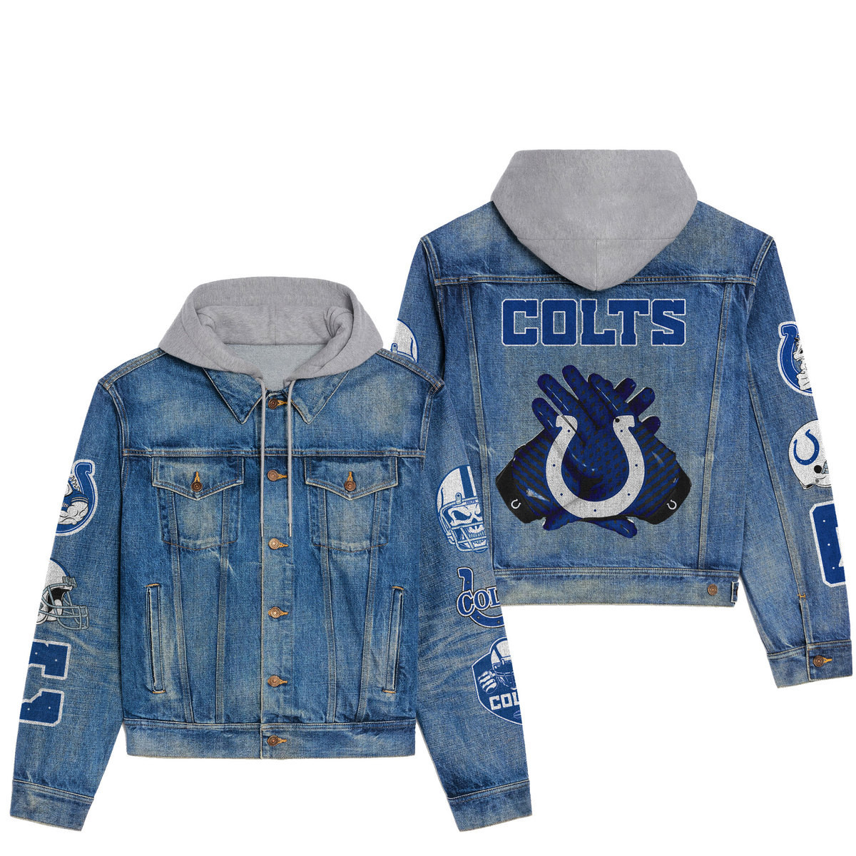 Indianapolis Colts Premium Fall Fashion Denim Jackets For Men Women