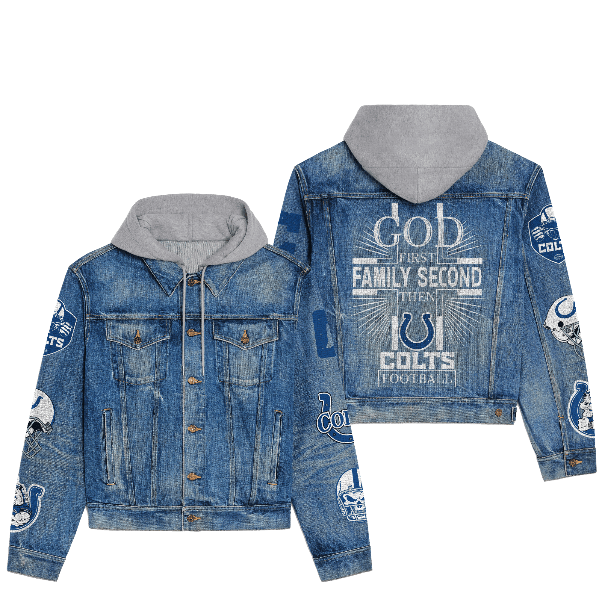 Indianapolis Colts Premium Fall Fashion Denim Jackets For Men Women 2025