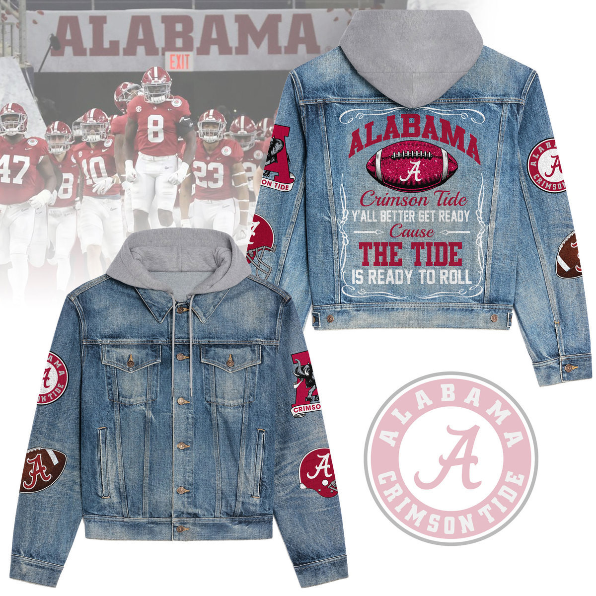Abama Crimson Tide Premium Fall Fashion Denim Jackets For Men Women Best Jacket 2025