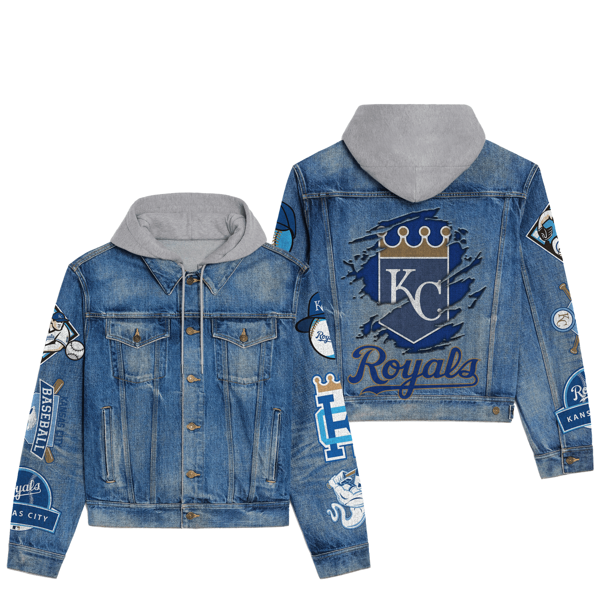 Kansas City Royals Premium Hooded Denim Jacket