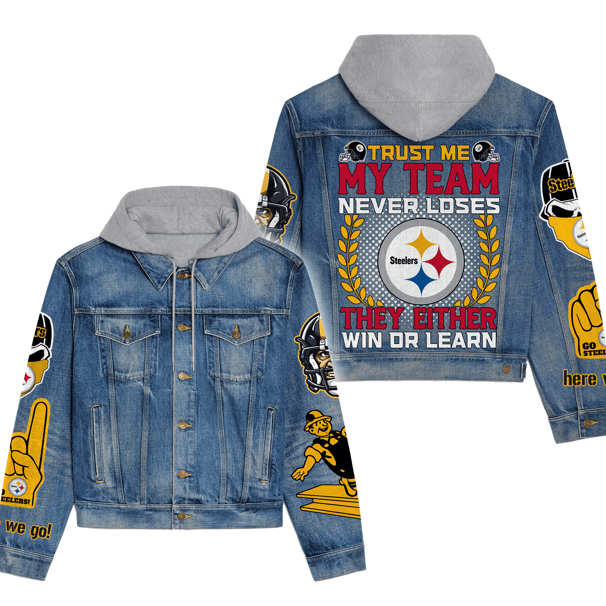 Pittsburgh Steelers Hooded Denim Jacket Fall/Winter 2025 Collection