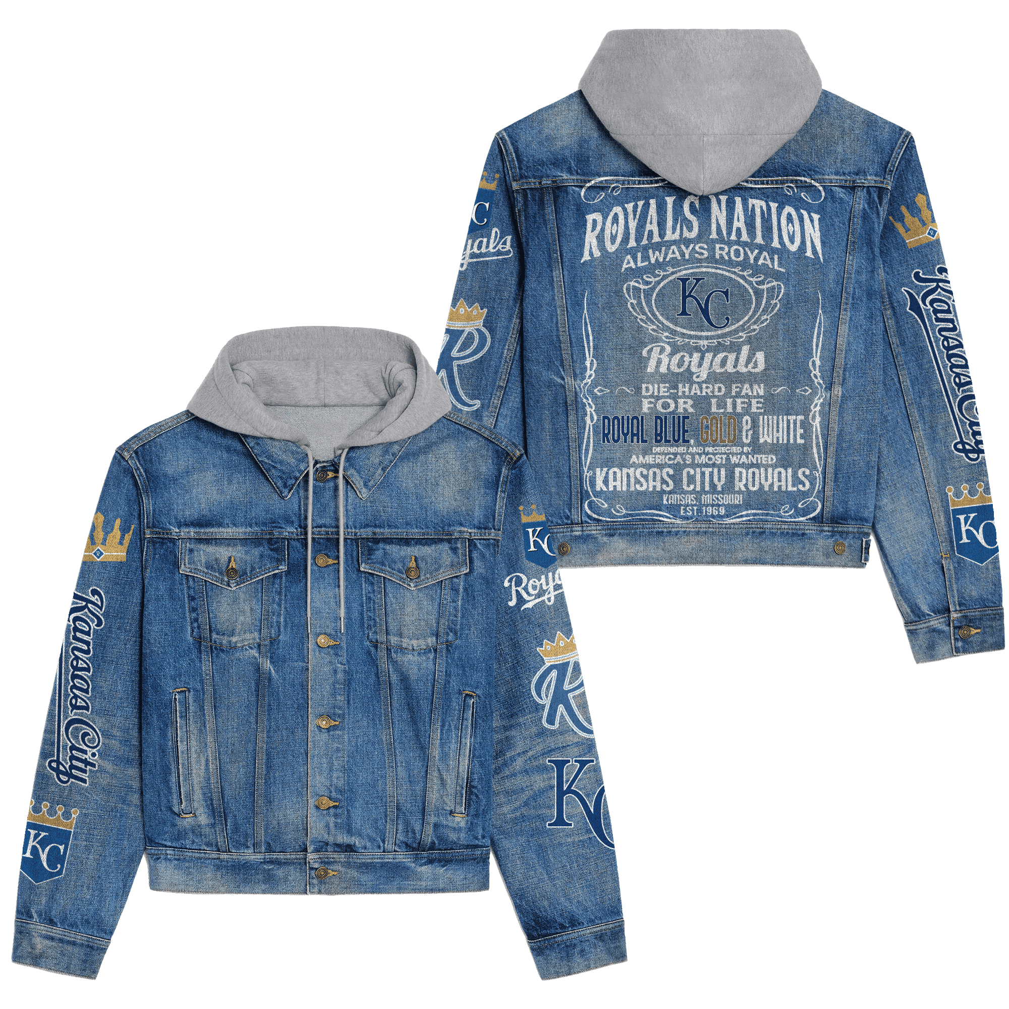 Kansas City Royals Premium Fall Fashion Denim Jackets For Men Women