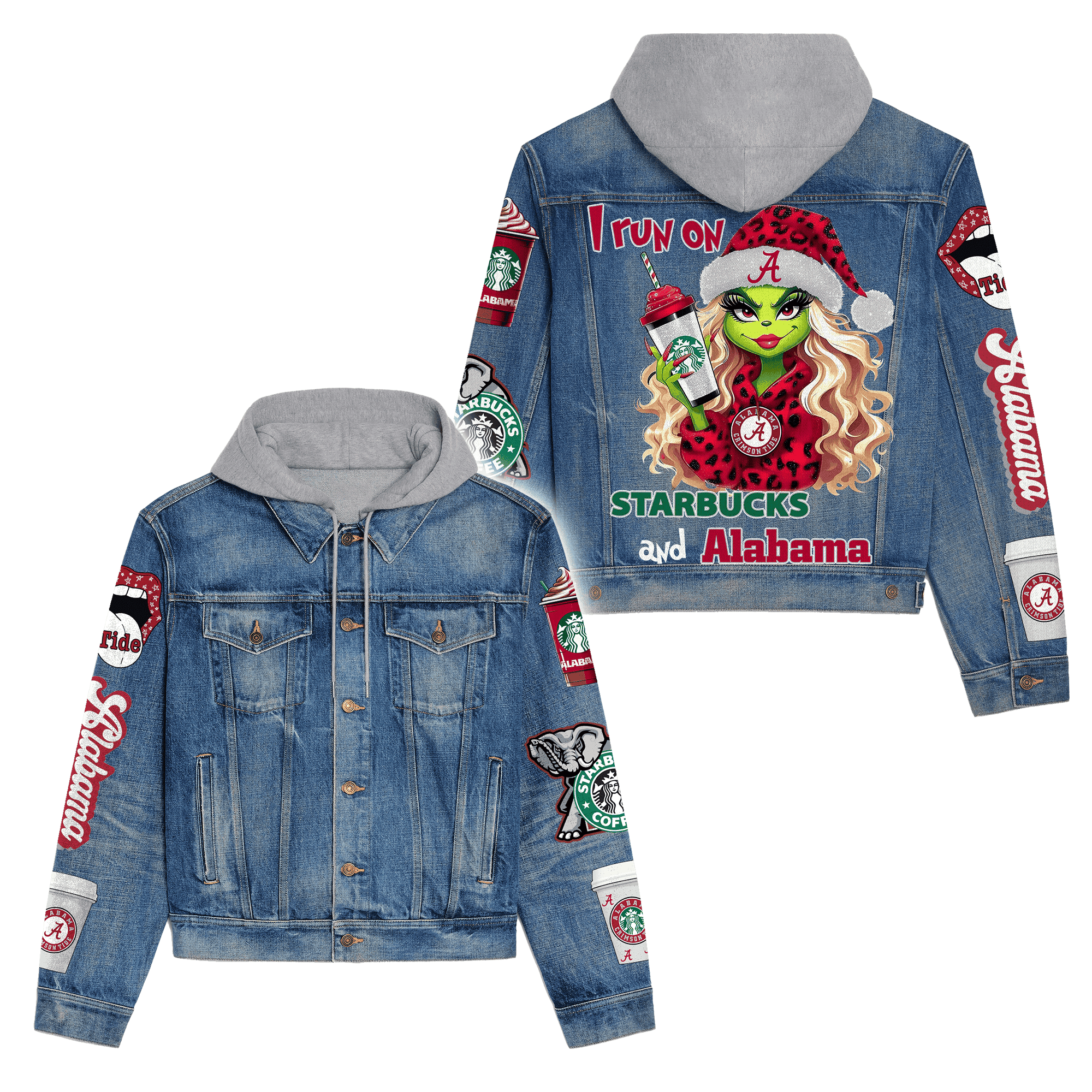 Alabama Crimson Tide Denim Jacket   Men And Women Style Fall/Winter 2025