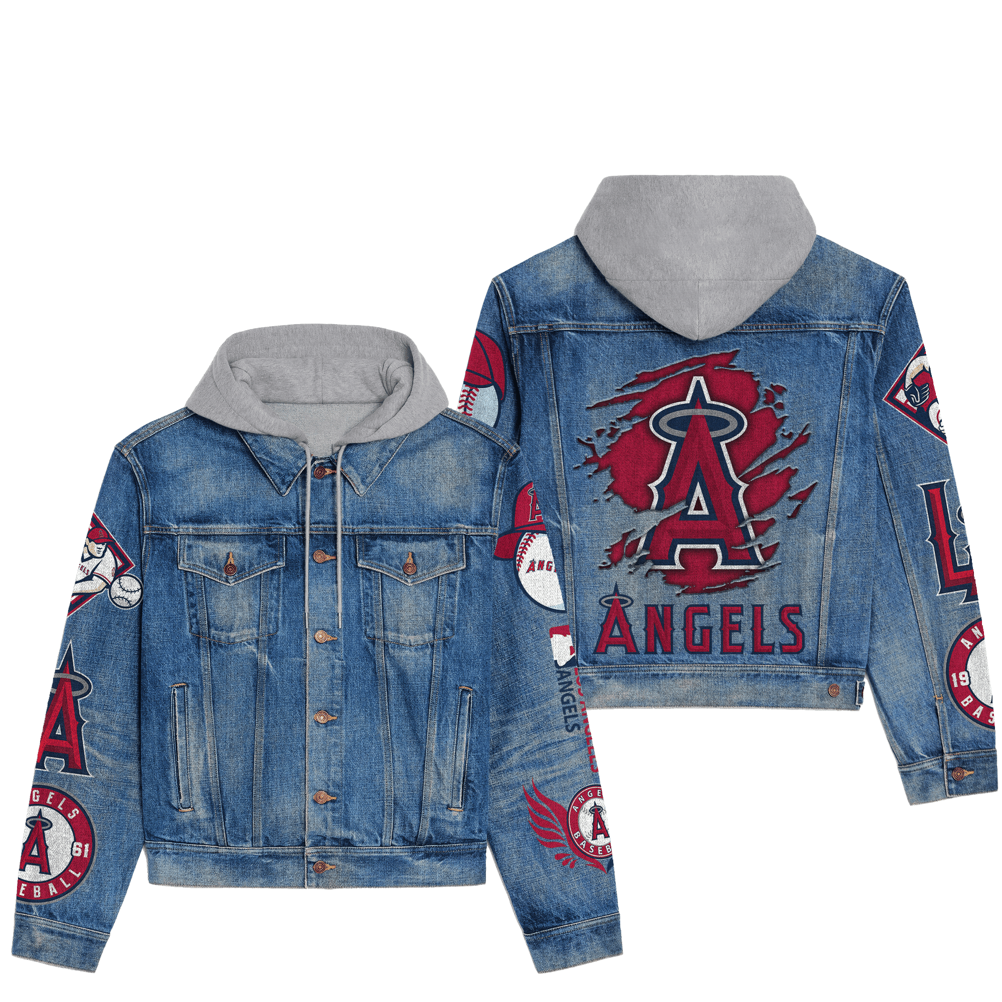 Los Angeles Angels Premium Fall Fashion Denim Jackets For Men Women