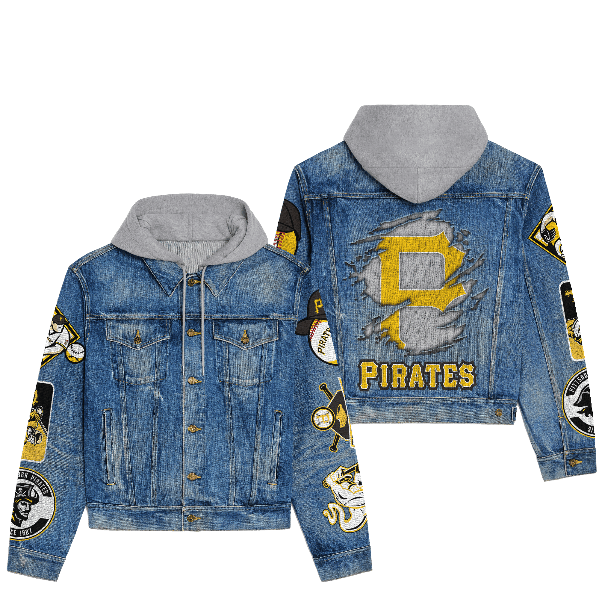 Pittsburgh Pirates Premium Fall Fashion Denim Jackets For Men Women