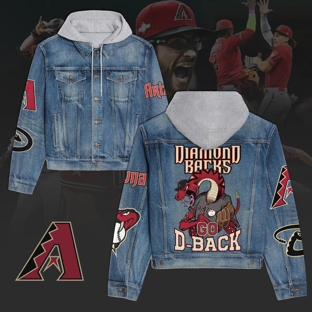 Arizona Diamondbacks Premium Hooded Denim Jacket