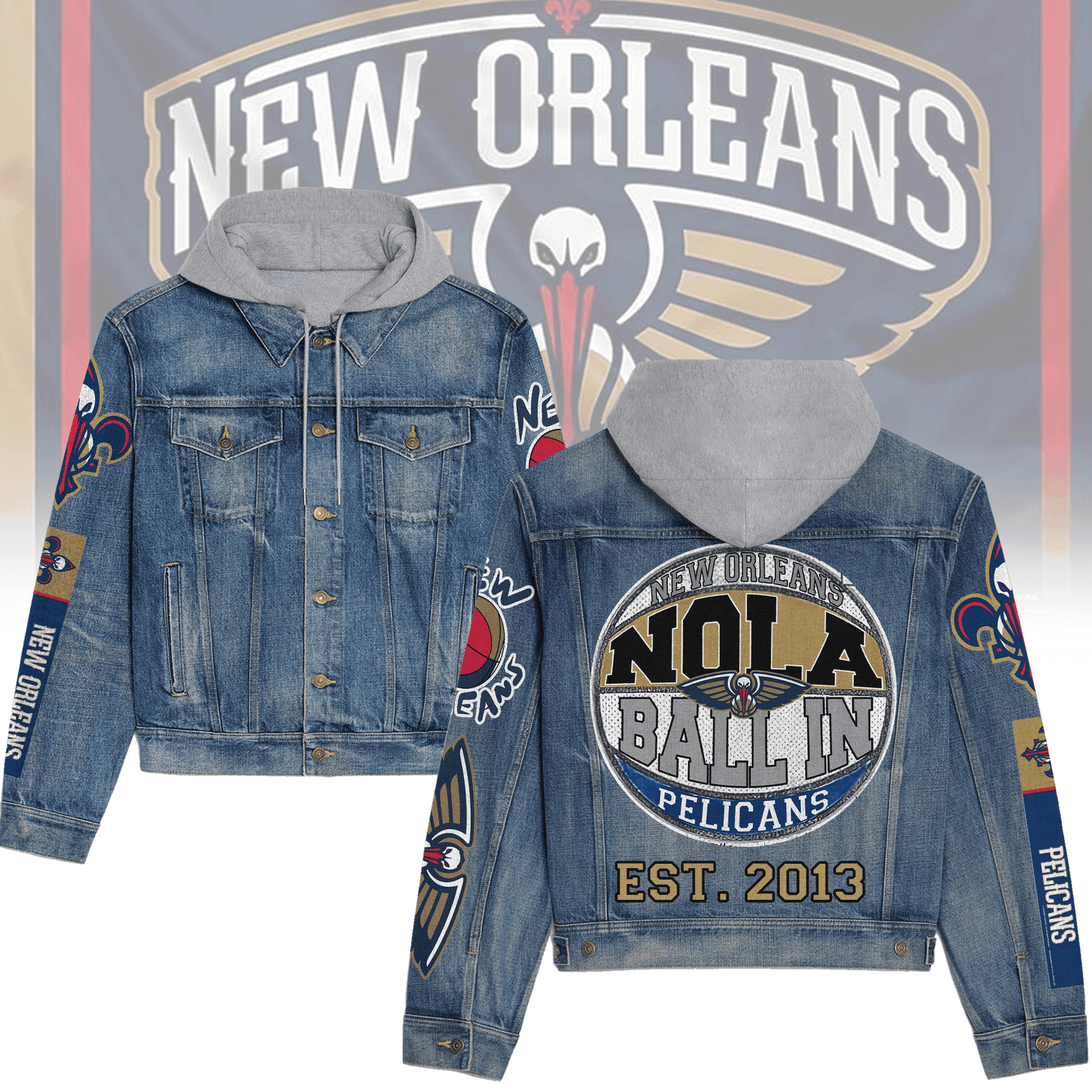 New Orleans Pelicans Premium Fall Fashion Denim Jackets For Men Women Best Jacket 2025