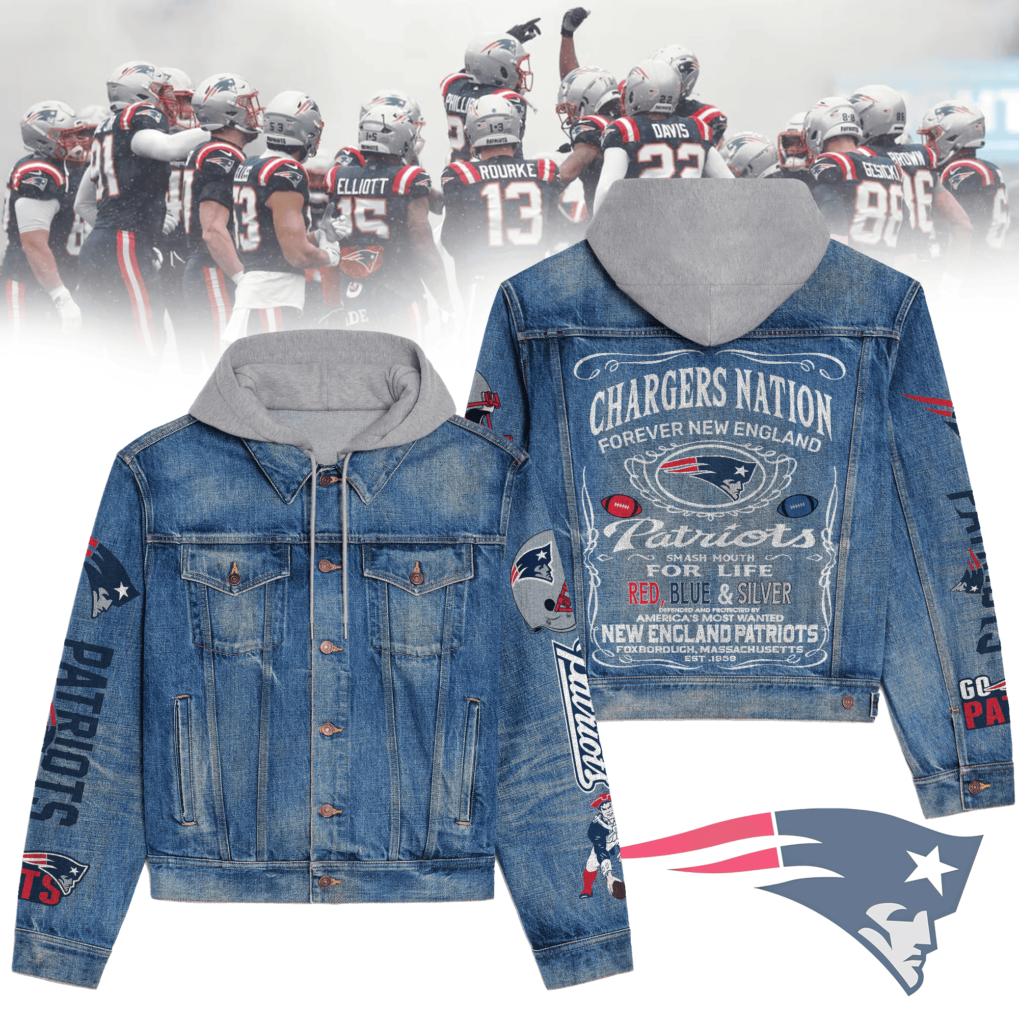 New England Patriots Premium Fall Fashion Denim Jackets For Men Women Best Jacket 2025