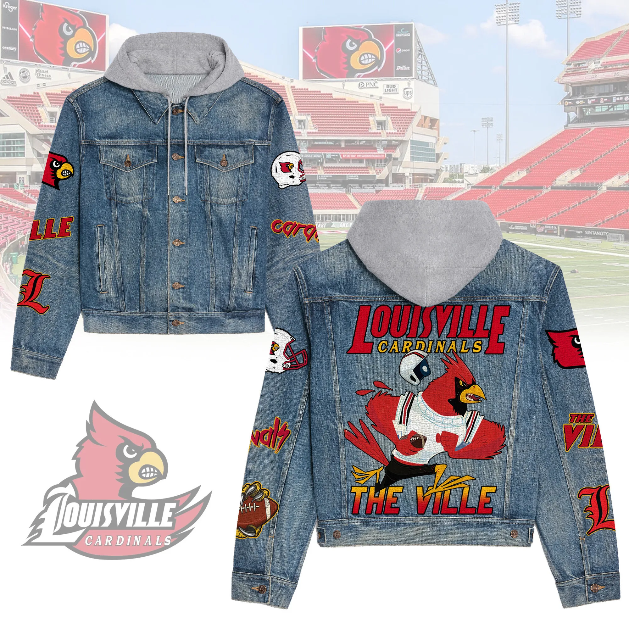 Louisville Cardinals Premium Fall Fashion Denim Jackets For Men Women Best Jacket 2025