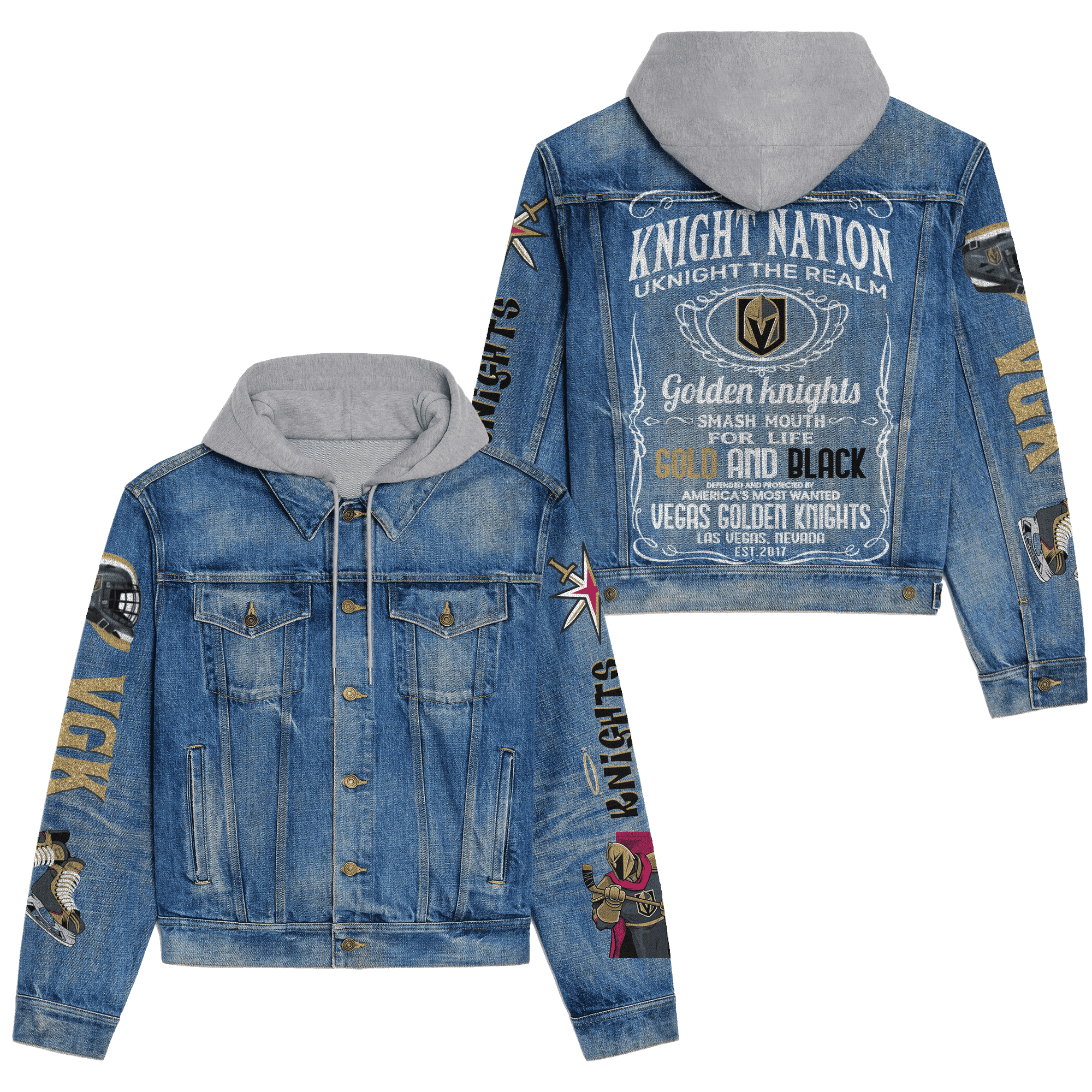 Vegas Golden Knights Premium Fall Fashion Denim Jackets For Men Women Best Jacket 2025