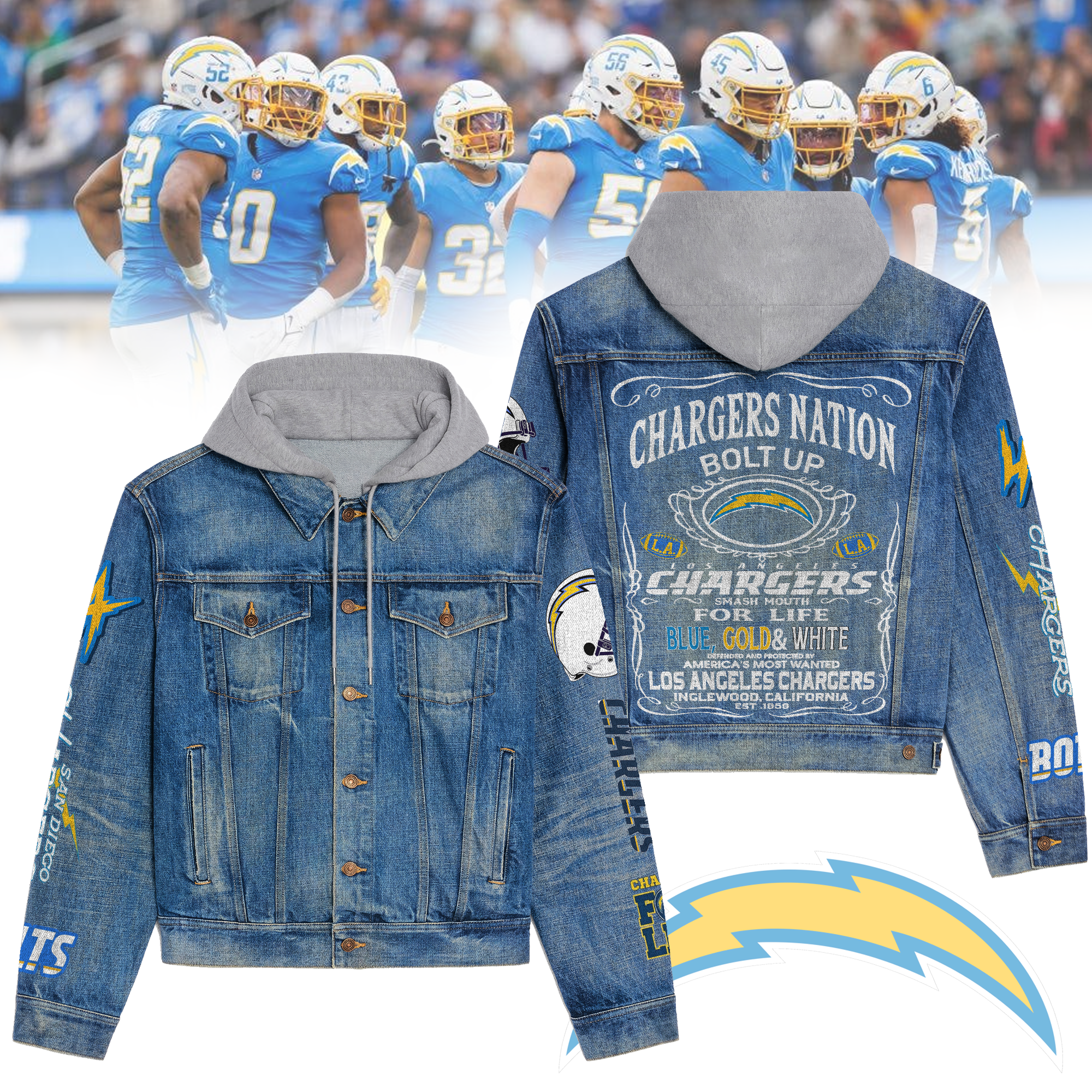Los Angeles Chargers Premium Fall Fashion Denim Jackets For Men Women Best Jacket 2025