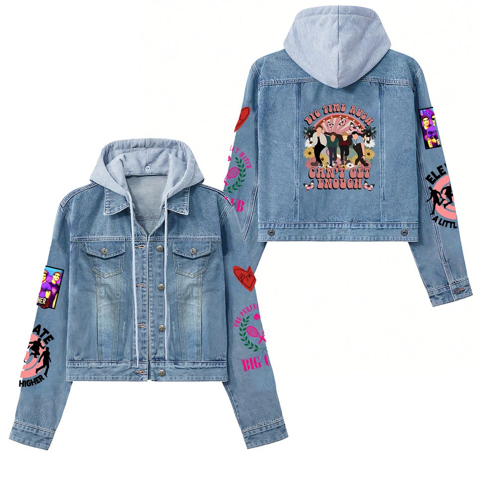 Big Time Rush Can'T Get Enough Hooded Denim Jacket Best Fall Jackets 2025 For Men And Women