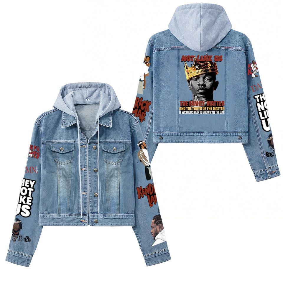 Kendrick Lamar Music Hooded Denim Jacket Casual Fall Jackets 2025 For Men And Women