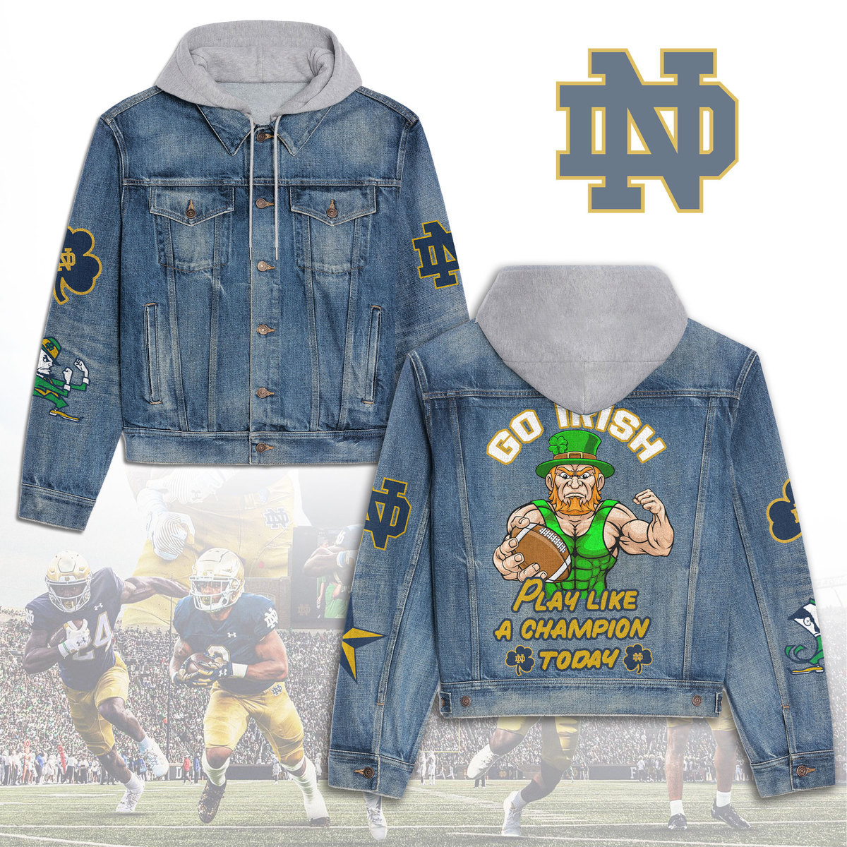 Notre Dame Fighting Irish Premium Fall Fashion Denim Jackets For Men Women Best Jacket 2025 New Collection