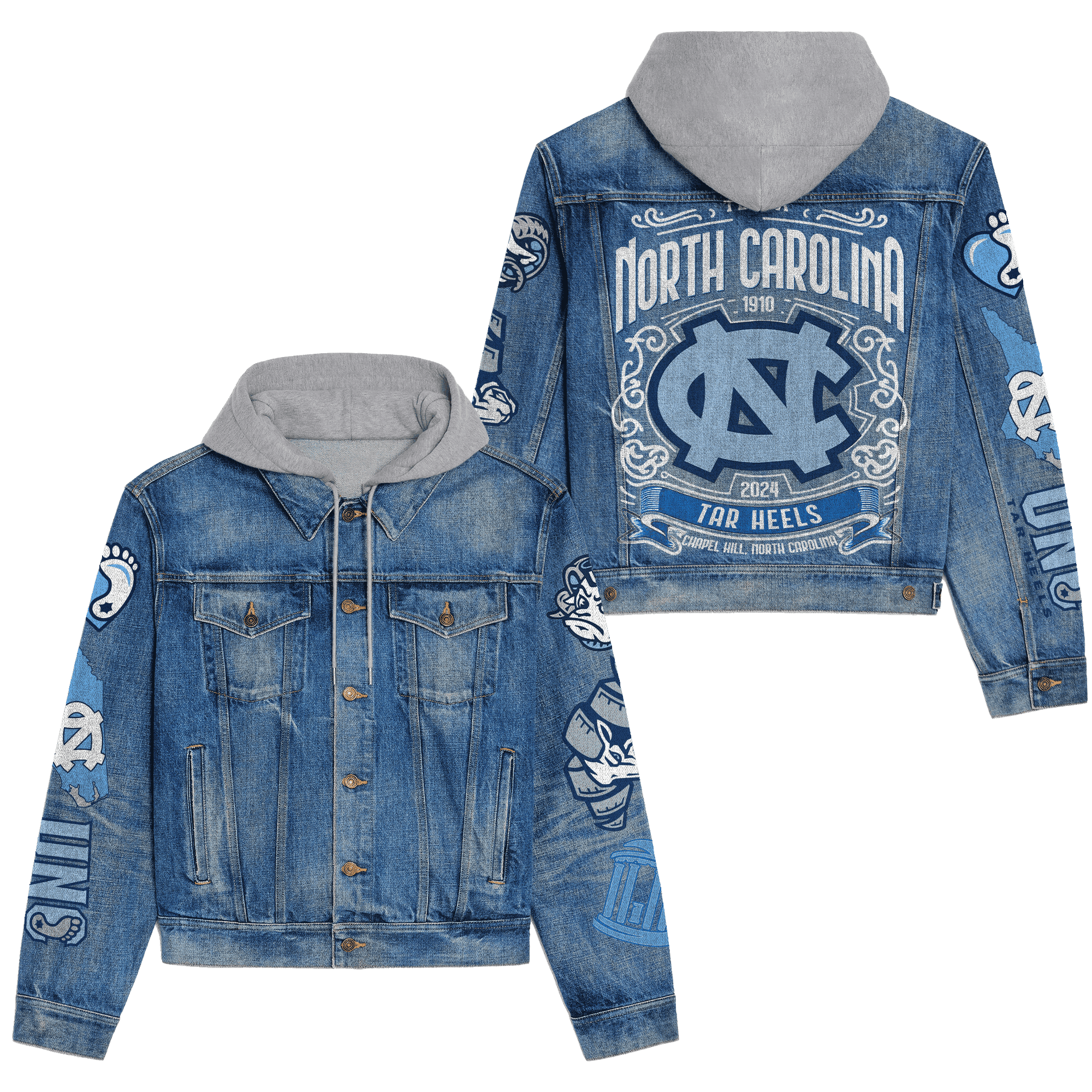 North Carolina Tar Heels Premium Fall Fashion Denim Jackets For Men Women Best Jacket 2025