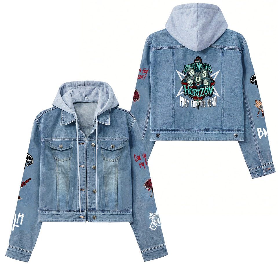 Bring Me The Horizon Play For The Dead Hooded Denim Jacket Best Fall Jackets 2025 For Men And Women