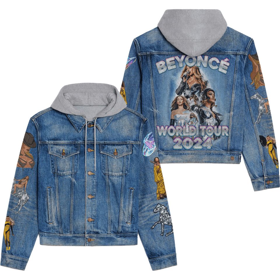 Beyonce World Tour Hooded Denim Jacket Best Fall Jackets 2025 For Men And Women
