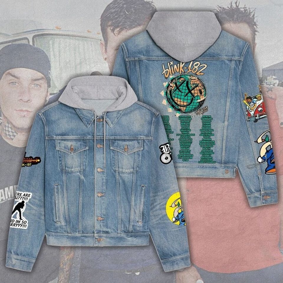 B182 World Tour 2024 Hooded Denim Jacket Best Fall Jackets 2025 For Men And Women For Fans