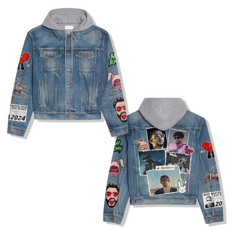 Bad Bunny Albums Hooded Denim Jacket Best Fall Jackets 2025 For Men And Women