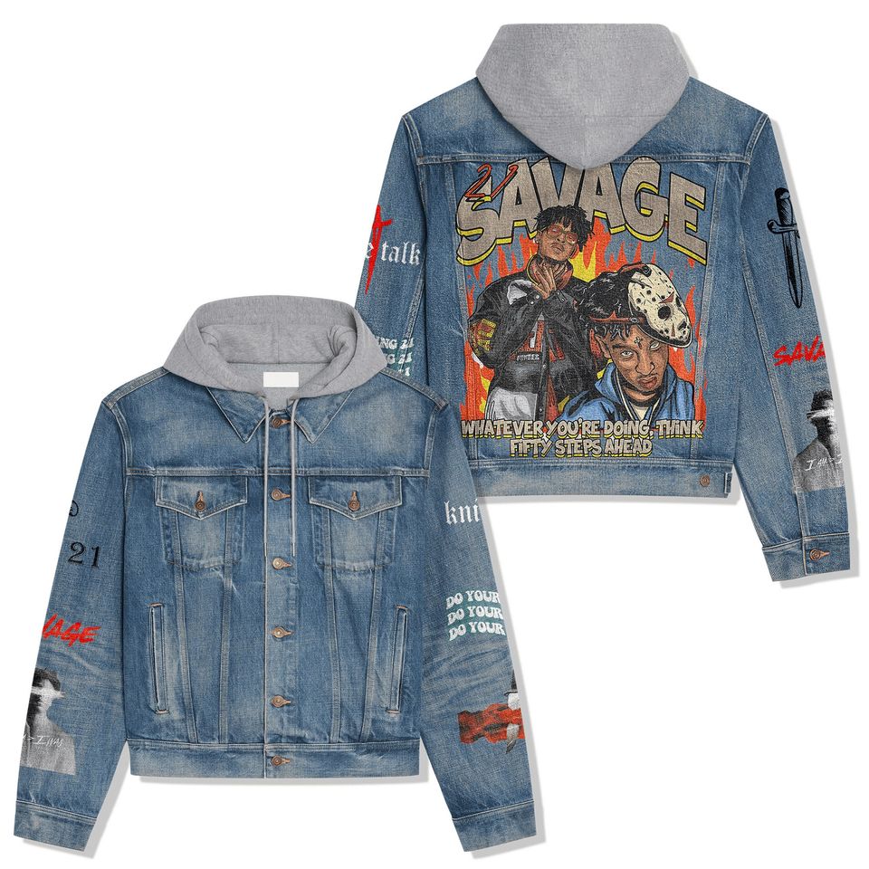 21 Savage Hooded Denim Jacket Best Fall Jackets 2025 For Men And Women
