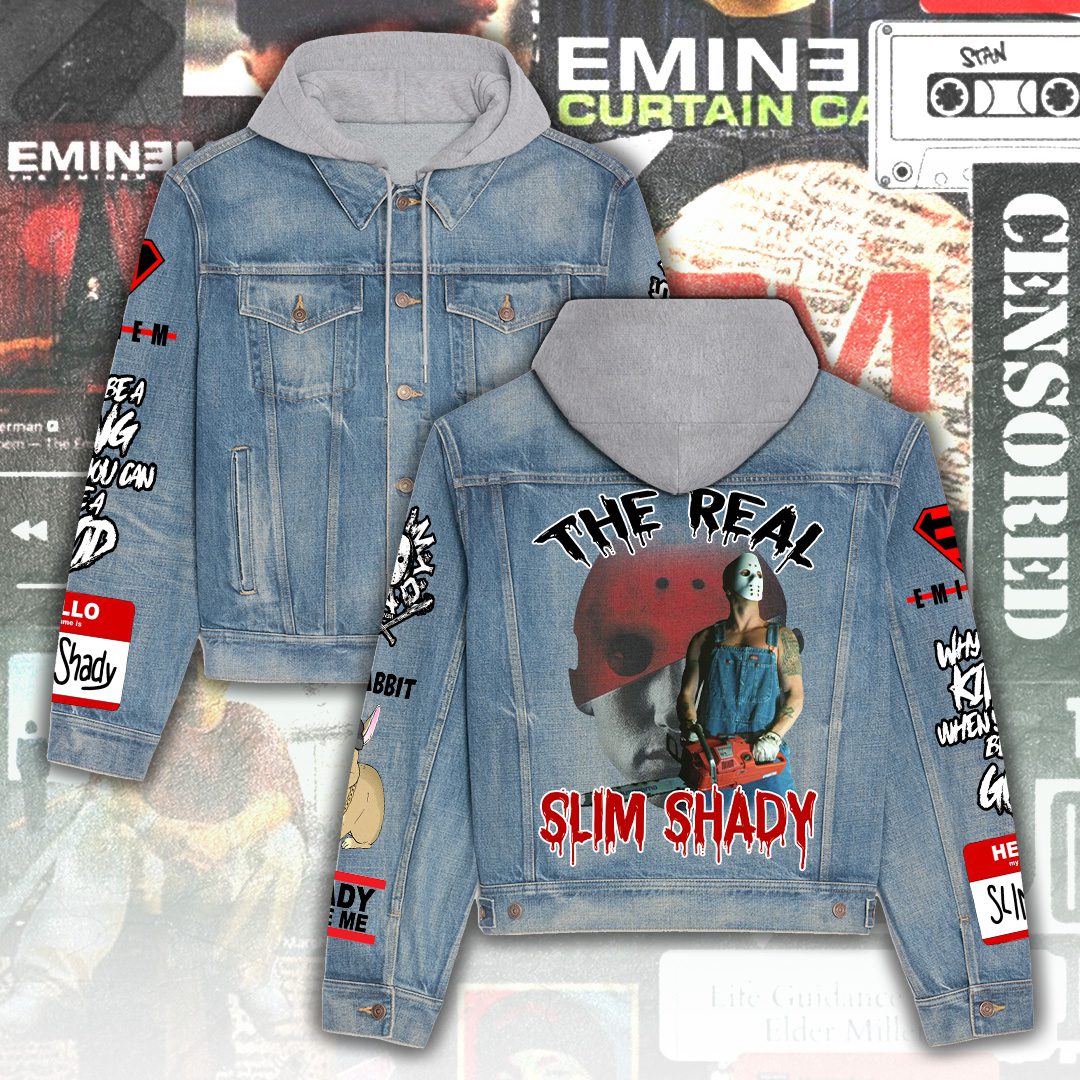 Eminem Denim Hood Jacket Trendy Fall Jackets 2025 For Men And Women Hot Item For Cold Weather 