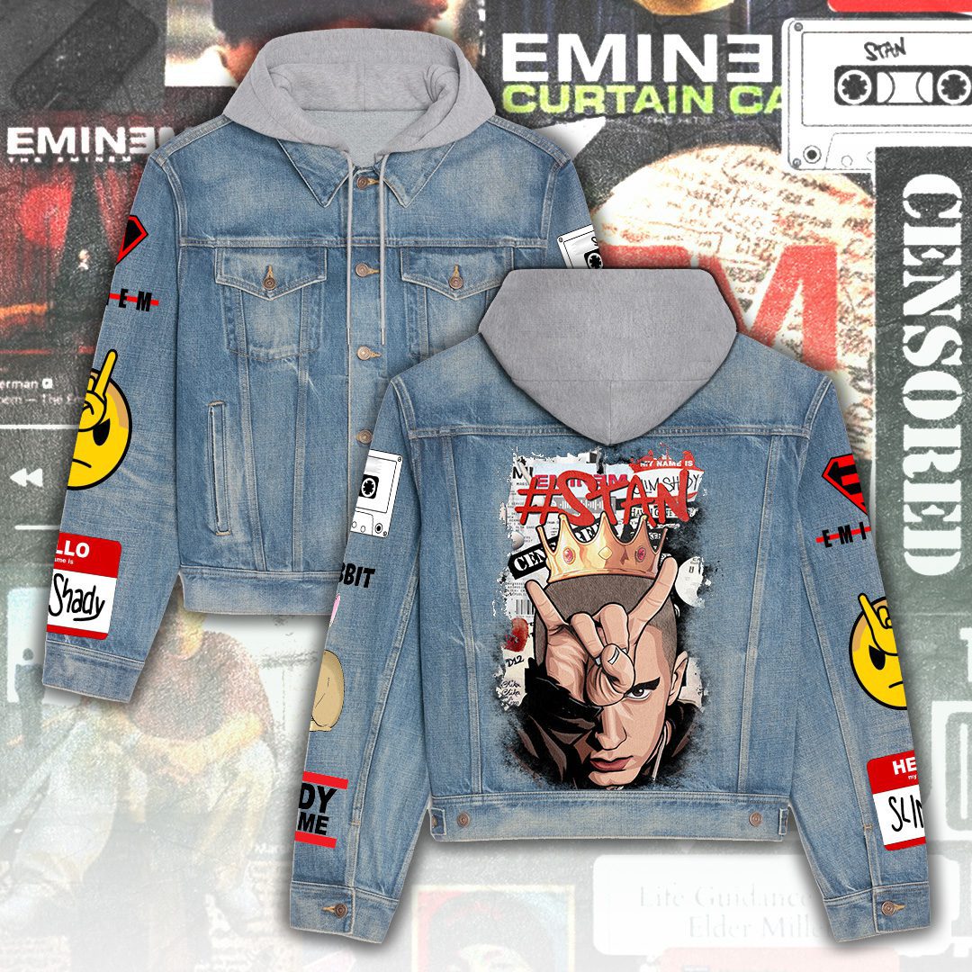 Eminem Denim Hood Jacket Trendy Fall Jackets 2025 For Men And Women 