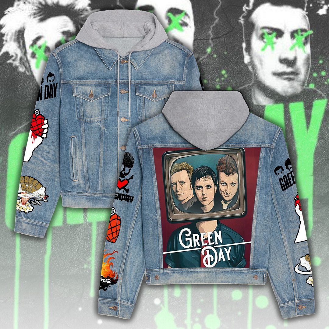 Greenday Denim Hood Jacket Trendy Fall Jackets 2025 For Men 