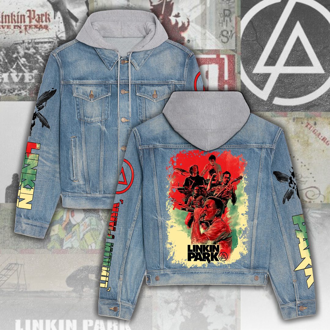 Linkin Park Denim Hood Jacket Trendy Fall Jackets 2025 For Women 