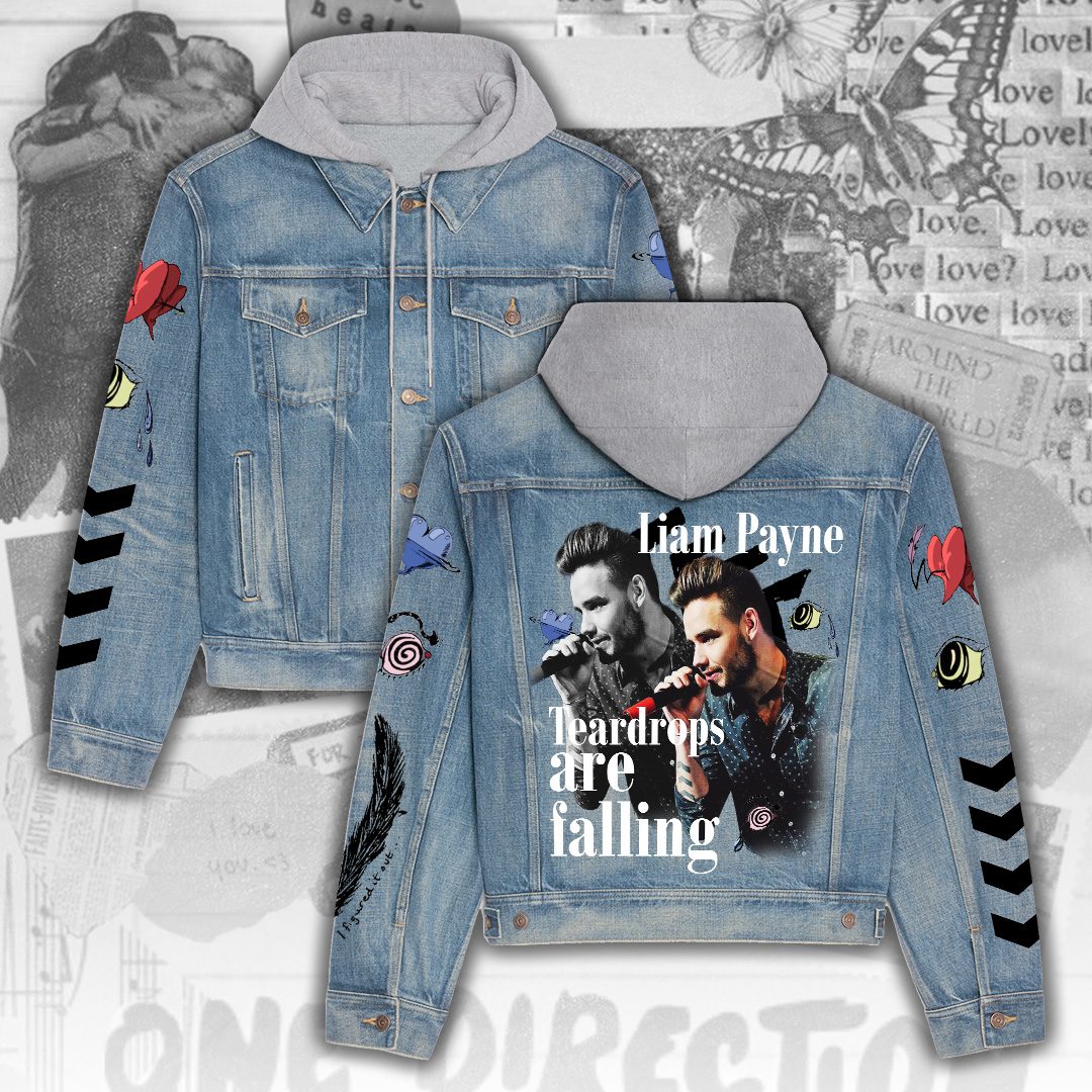 Liam Payne Denim Hood Jacket Trendy Fall Jackets 2025 For Men