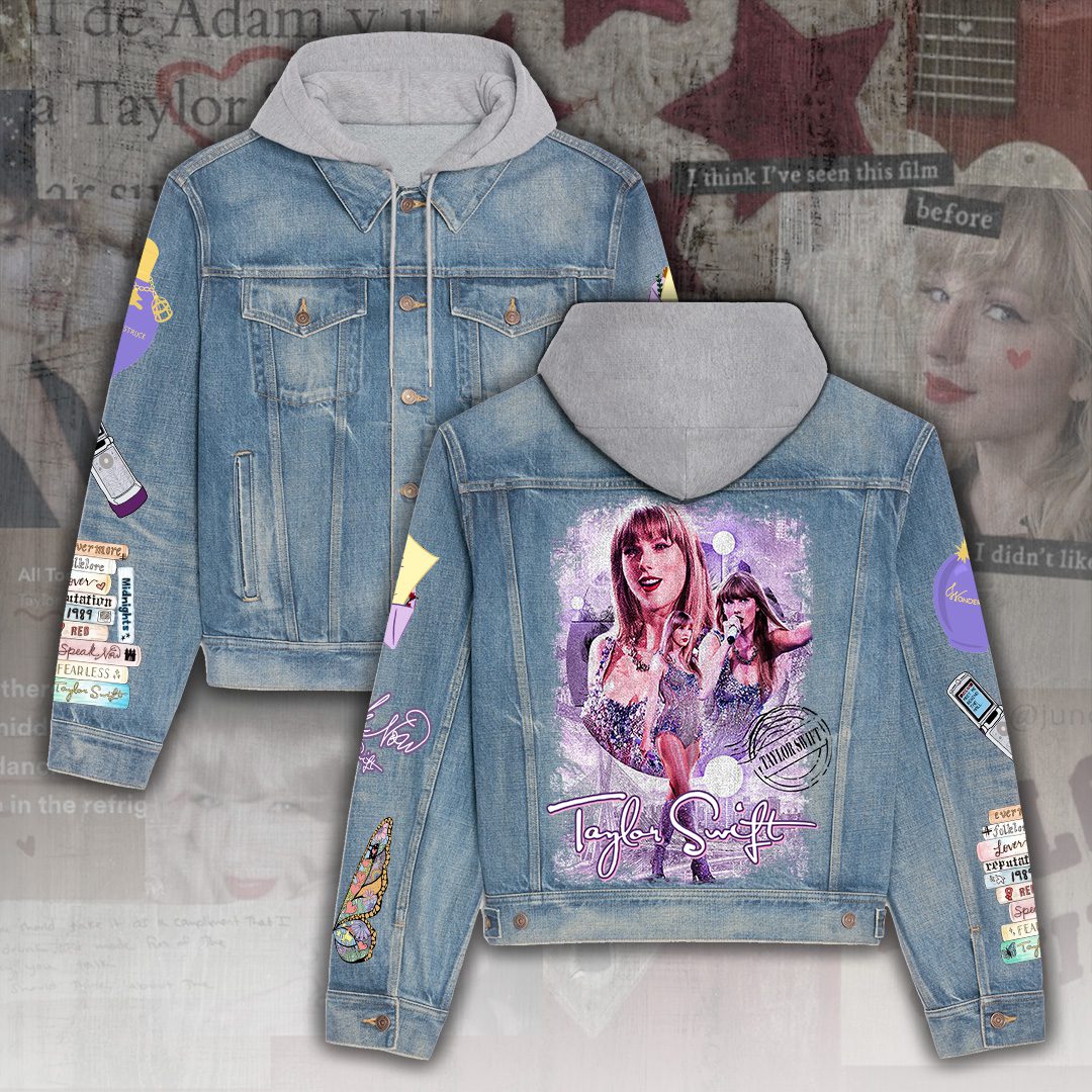 Taylor Swift Denim Hood Jacket Trendy Fall Jackets 2025 For Men 