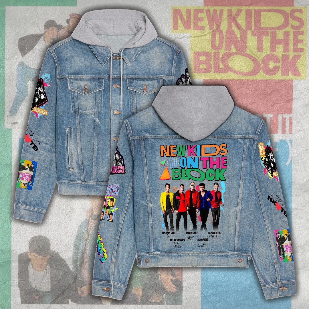 Nkotb Denim Hood Jacket Trendy Fall Jackets 2025 For Men And Women 