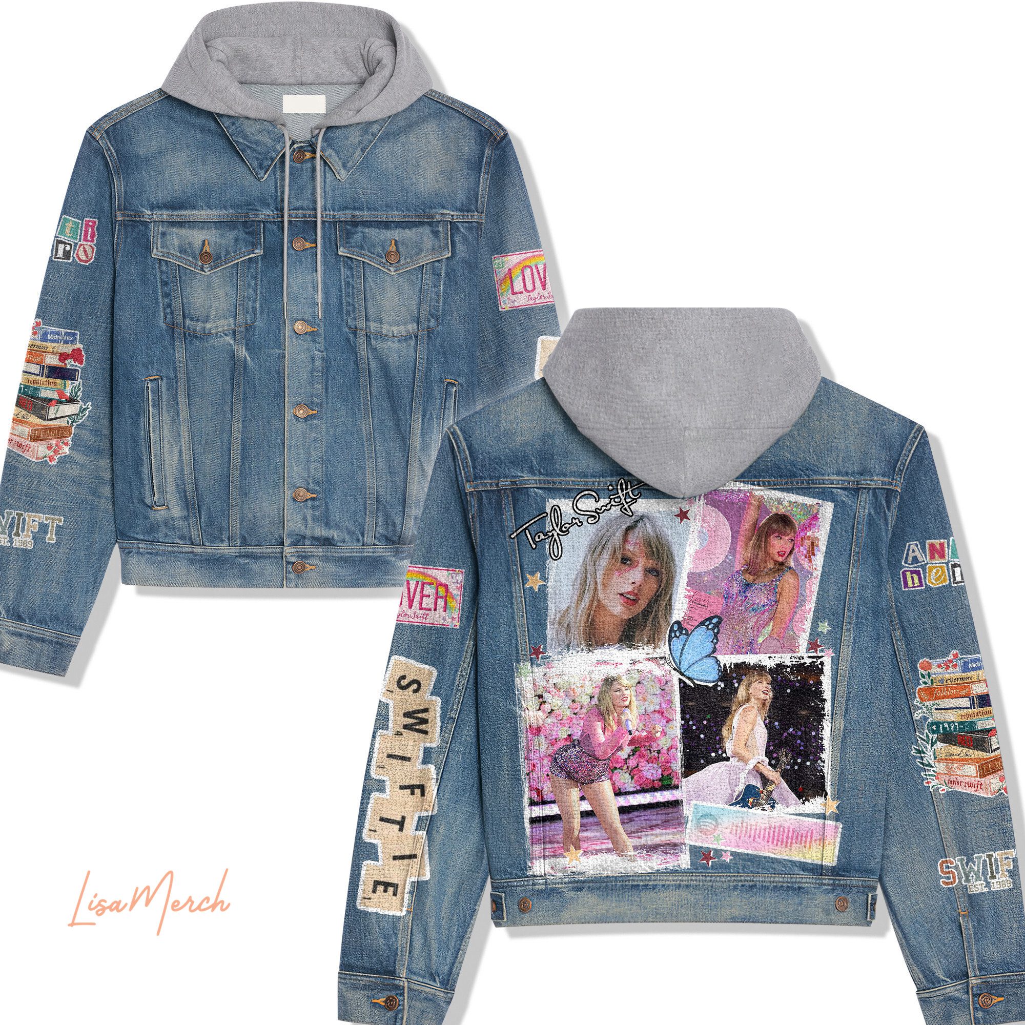 Taylor Swift Hooded Denim Jacket  Fall Jackets 2025 For Men And Women 