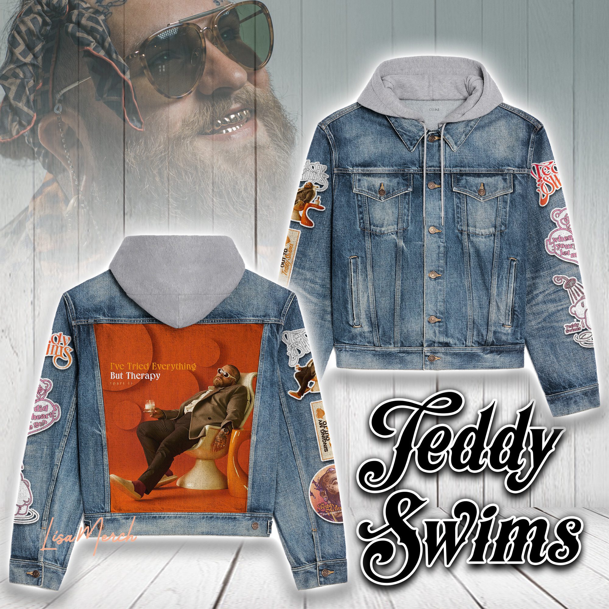 Teddy Swims Hooded Denim Jacket Trendy Fall Jackets 2025 For Men And Women 