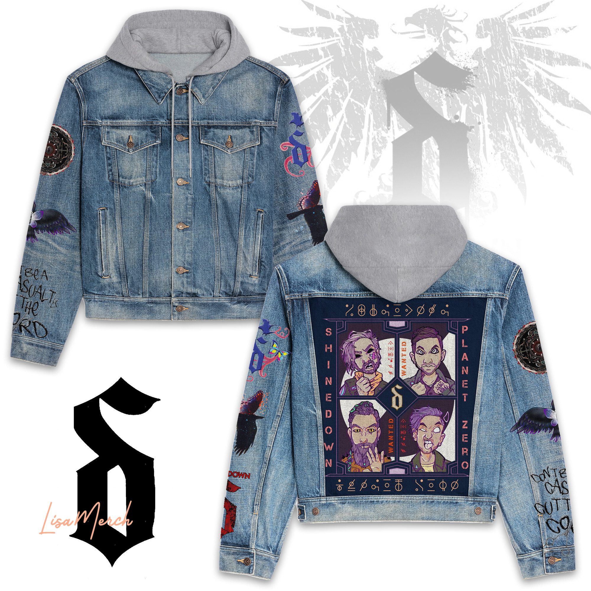 Shinedown Hooded Denim Jacket Trendy Fall Jackets 2025 For Men And Women 