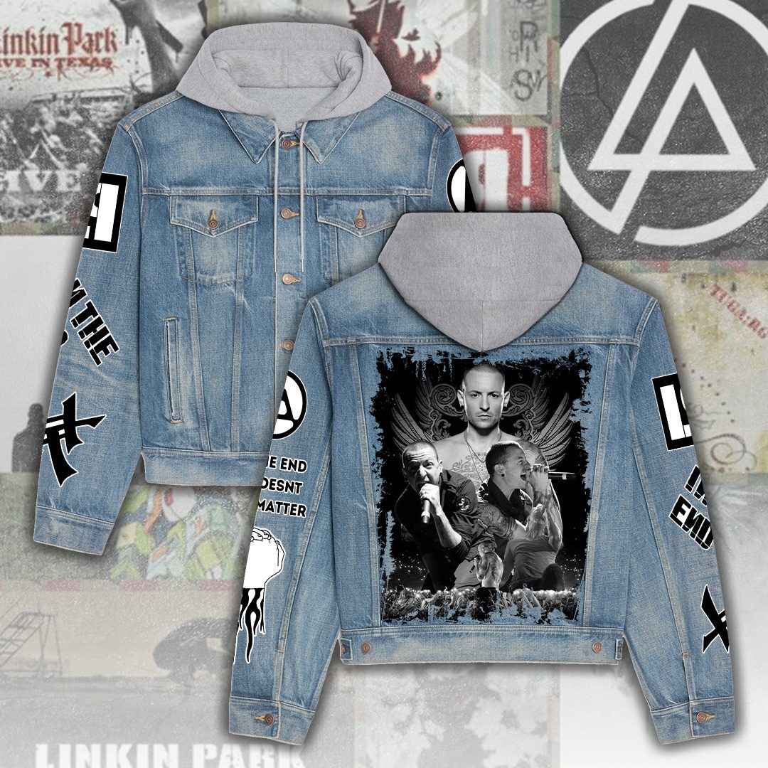 Linkin Park Denim Hood Jacket Trendy Fall Jackets 2025 For Men 