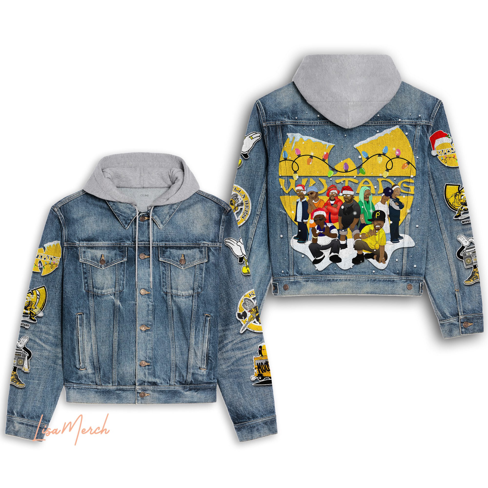 Wu-Tang Clan Hooded Denim Jacket Trendy Fall Jackets 2025 For Men And Women 