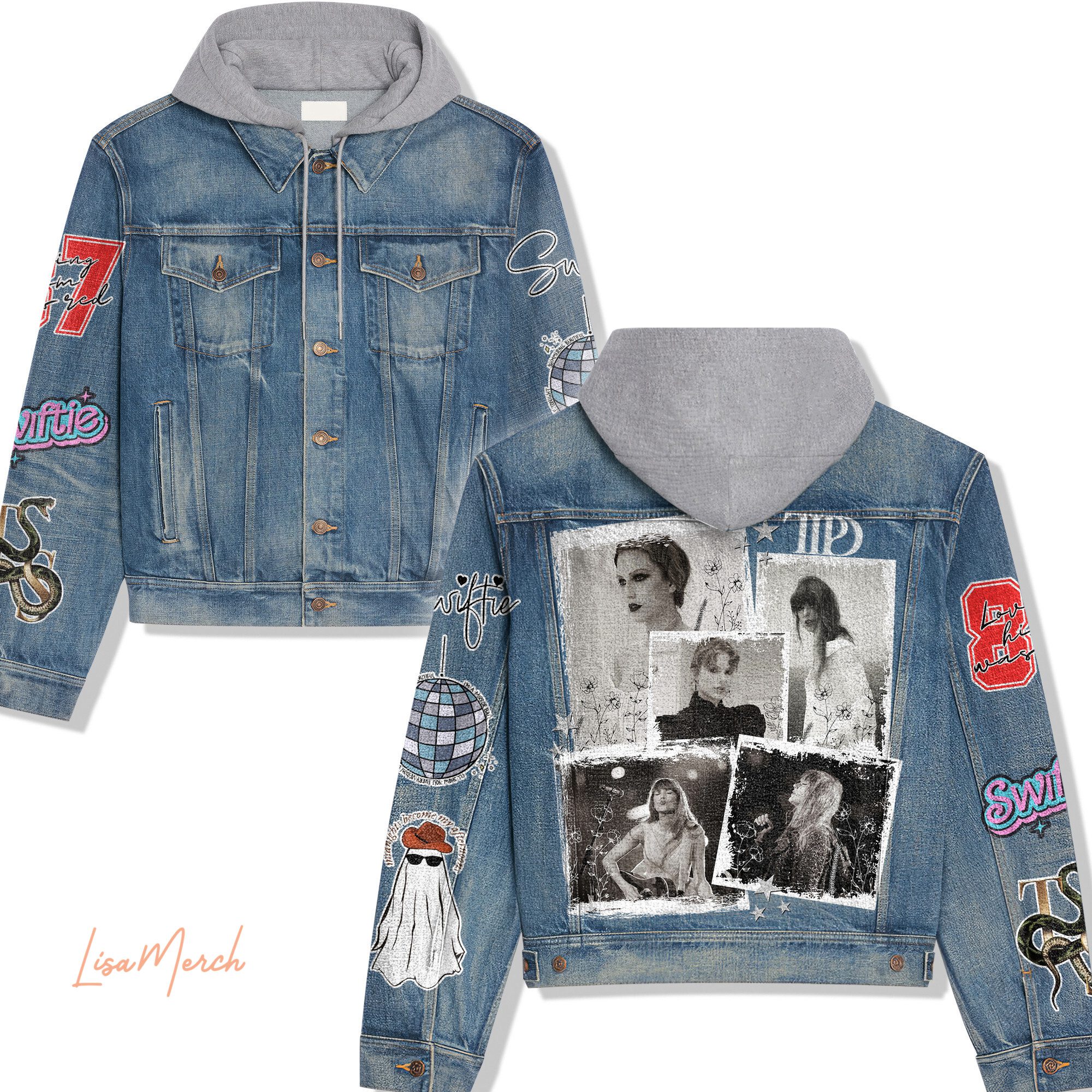 Taylor Swift Hooded Denim Jacket Trend Jackets 2025 For Men And Women 