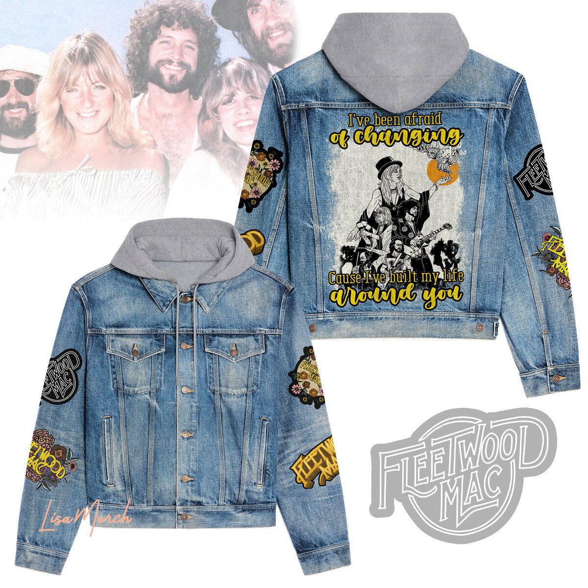 Fleetwood Mac Hooded Denim Jacket Trendy Fall Jackets 2025 For Men And Women 