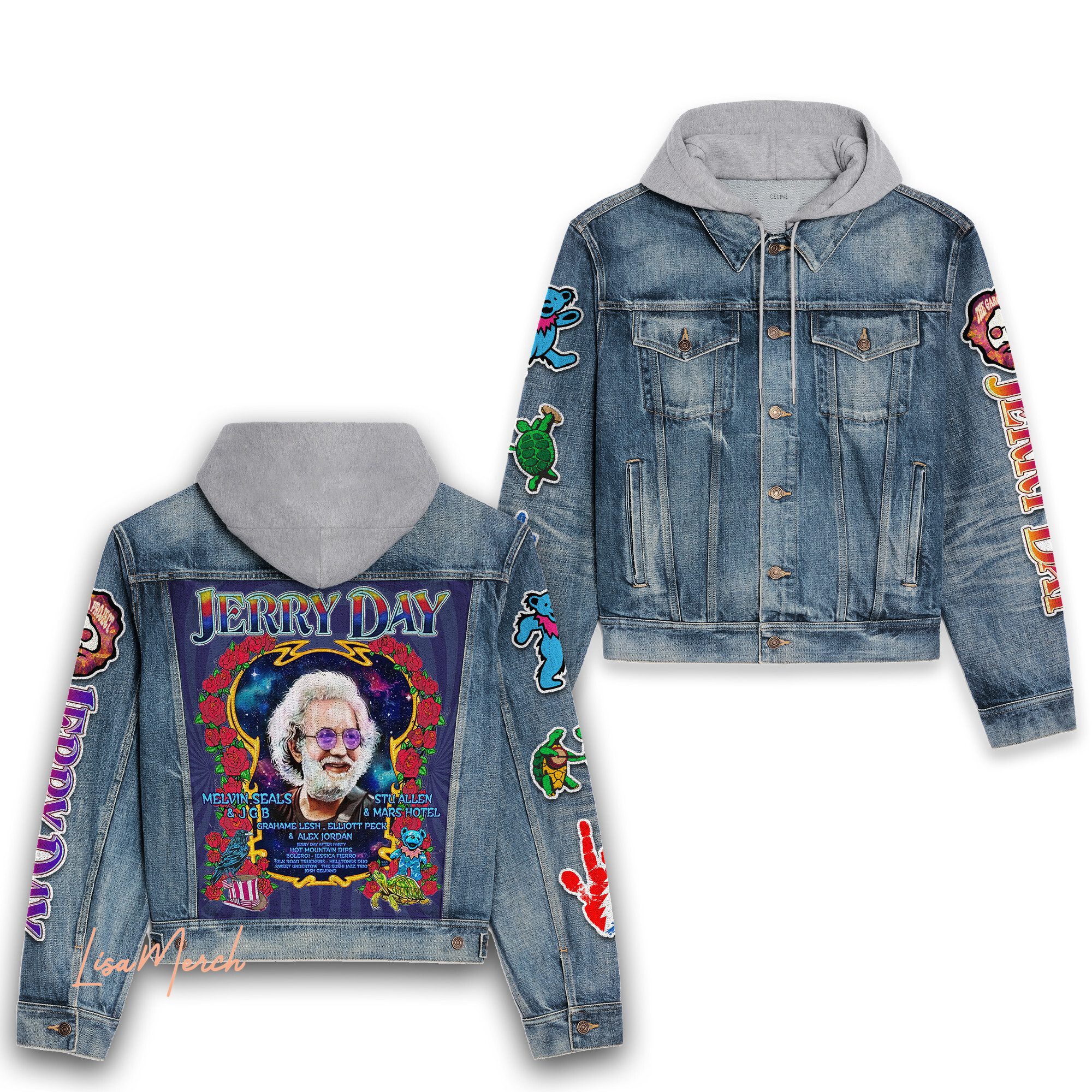 Merch Grateful Dead Hooded Denim Jacket Trendy Fall Jackets 2025 For Men And Women 