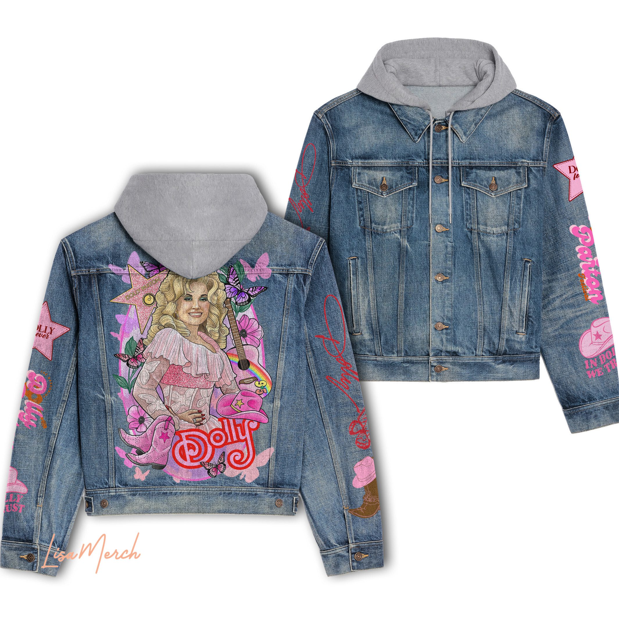 Dolly Parton Hooded Denim Jacket Trendy Fall Jackets 2025 For Men And Women 