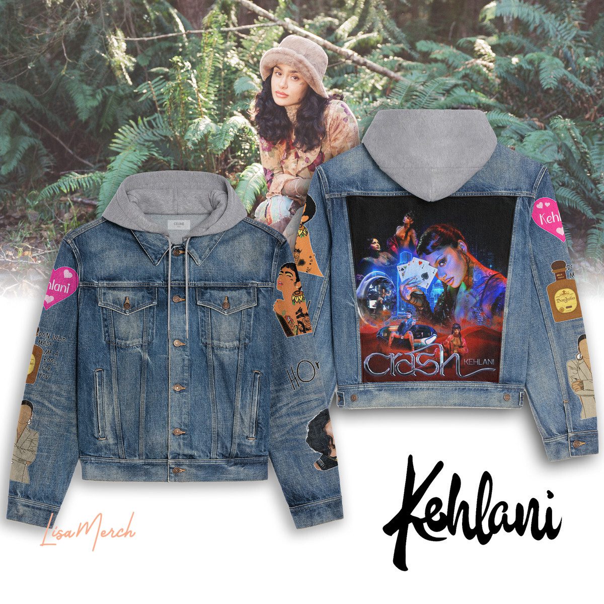 Kehlani Hooded Denim Jacket Trendy Fall Jackets 2025 For Men And Women 