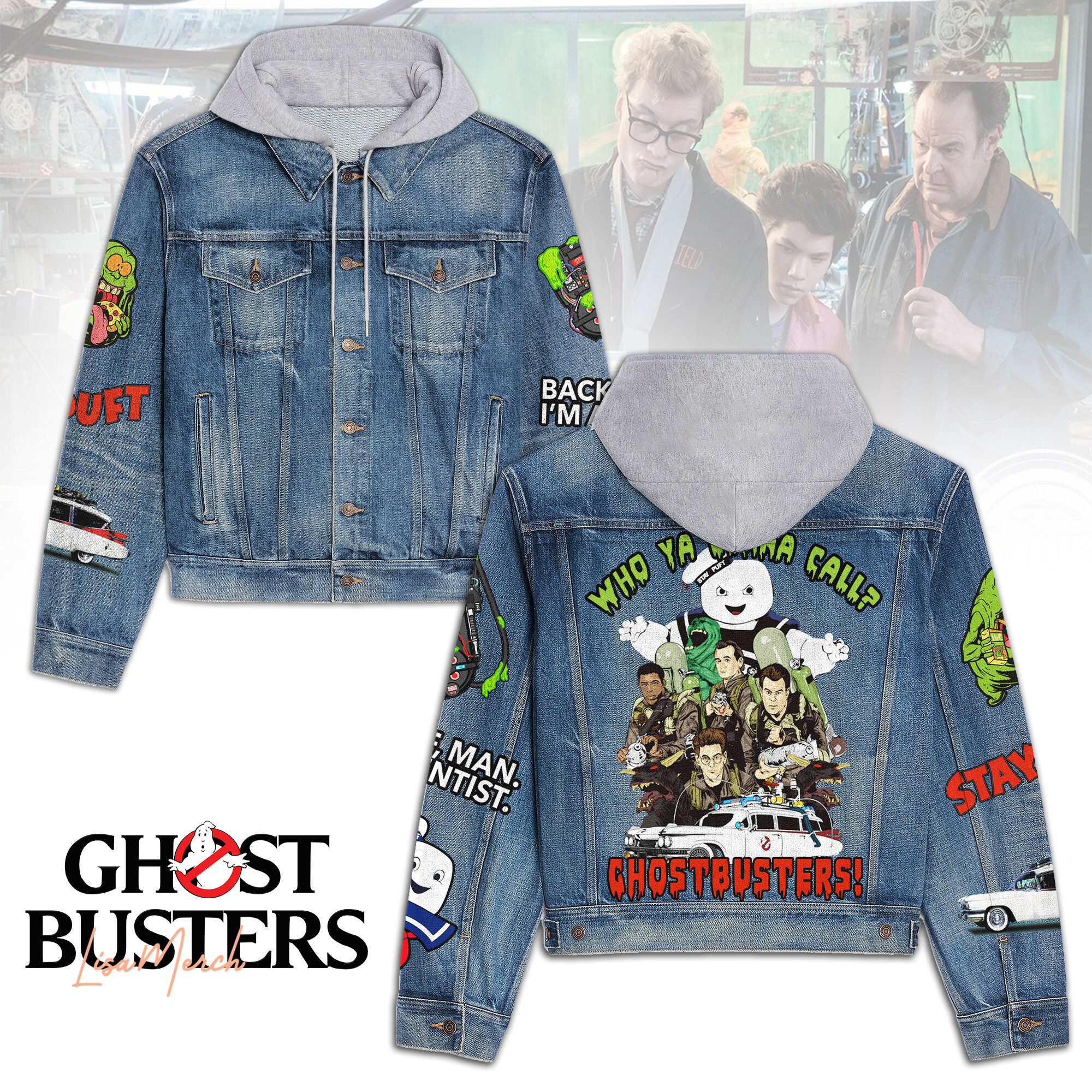 Ghostbusters Hooded Denim Jacket Trendy Fall Jackets 2025 For Men And Women 