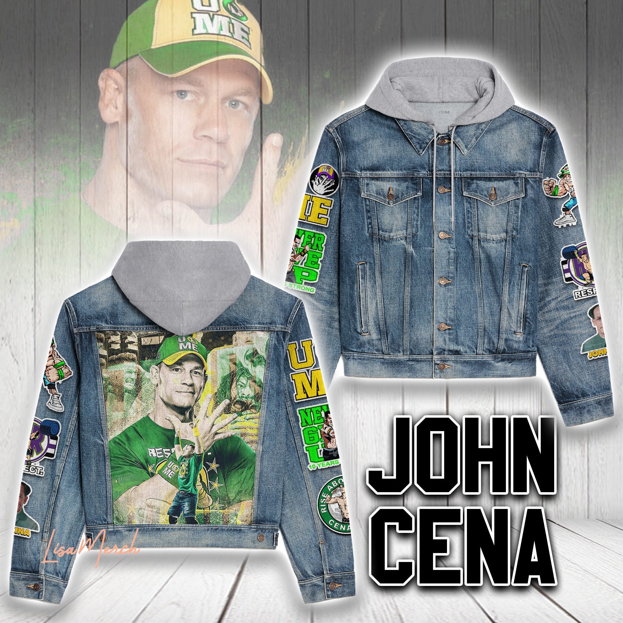 John Cena Hooded Denim Jacket Trendy Fall Jackets 2025 For Men And Women 