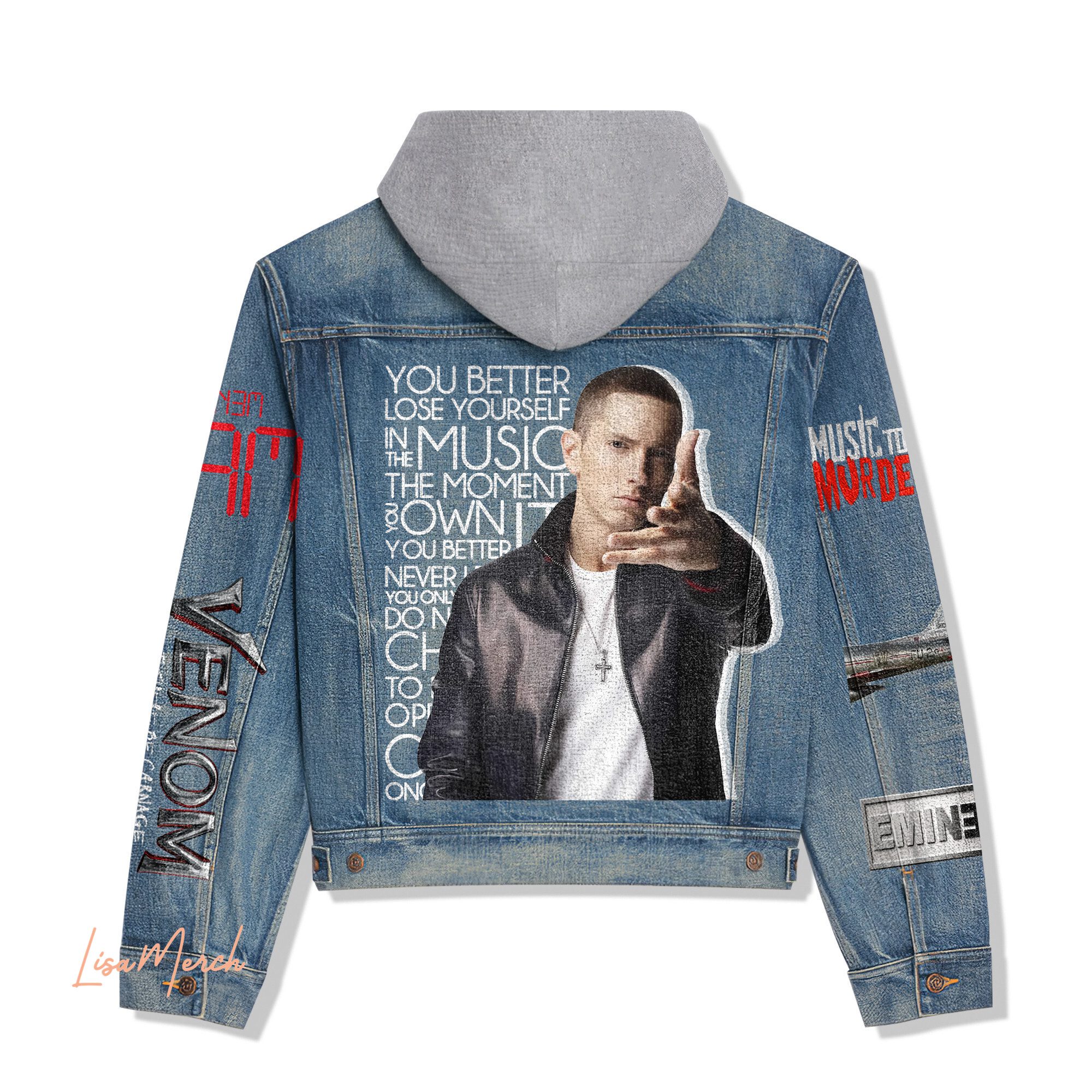 Eminem Hooded Denim Jacket Trendy Fall Jackets 2025 For Men And Women 