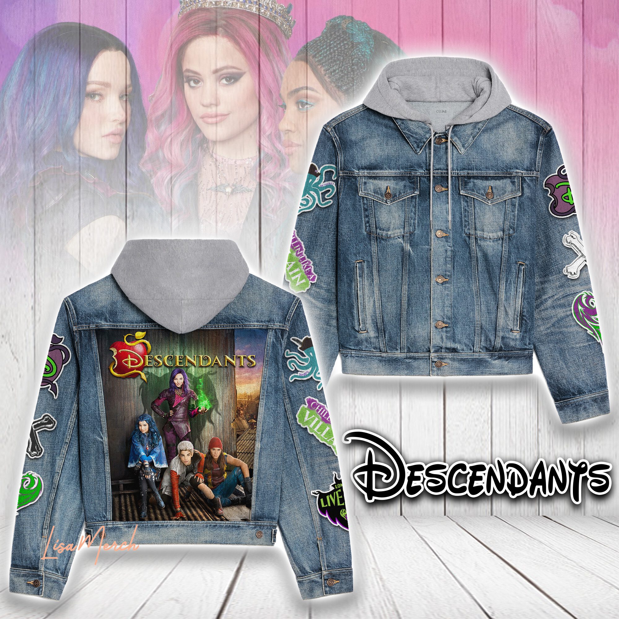 Descendants Hooded Denim Jacket Trendy Fall Jackets 2025 For Men And Women 